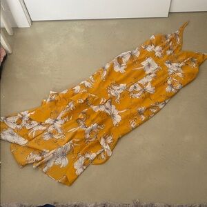 Floral Yellow Maxi Dress